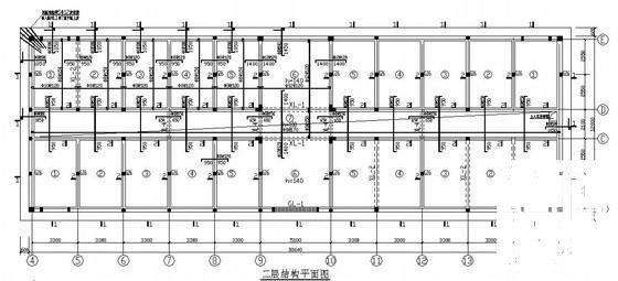 框架结构住宅楼结构CAD施工图纸（6层筏板基础） - 1