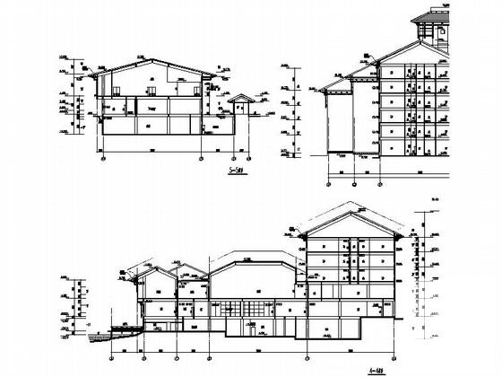 中式庭院6层宾馆建筑施工CAD图纸 - 2