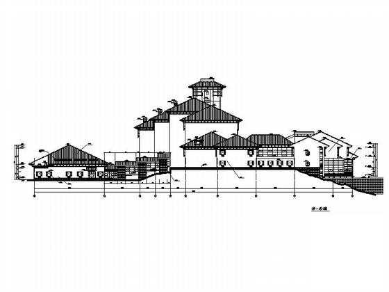 中式庭院6层宾馆建筑施工CAD图纸 - 5