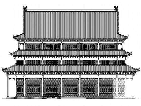 4层仿古宾馆建筑方案CAD施工图纸(卫生间大样图) - 1