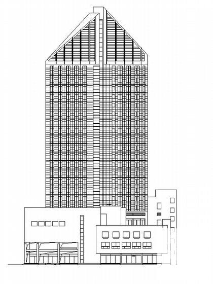 21层五星级框架筒体式酒店建筑施工CAD图纸 - 1