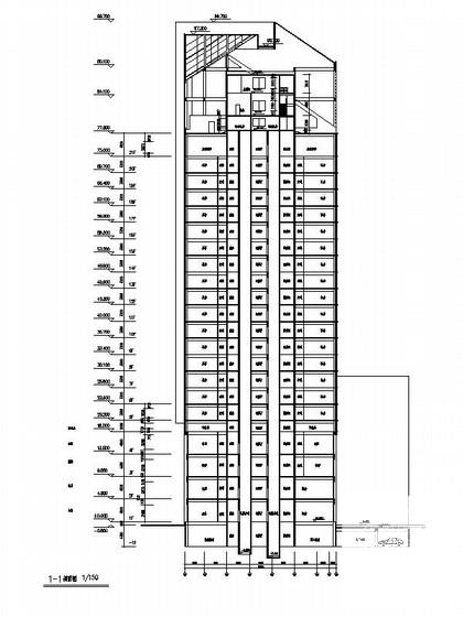 21层五星级框架筒体式酒店建筑施工CAD图纸 - 2