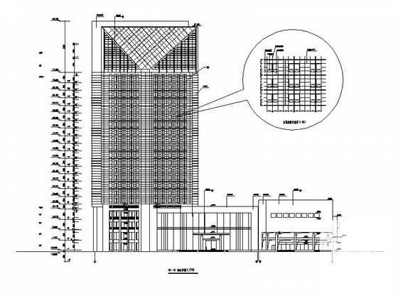 21层五星级框架筒体式酒店建筑施工CAD图纸 - 4