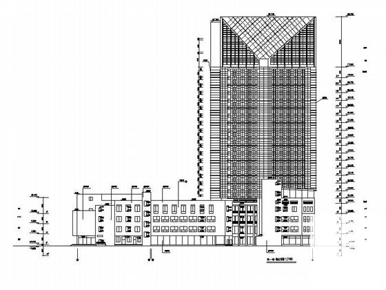 21层五星级框架筒体式酒店建筑施工CAD图纸 - 5