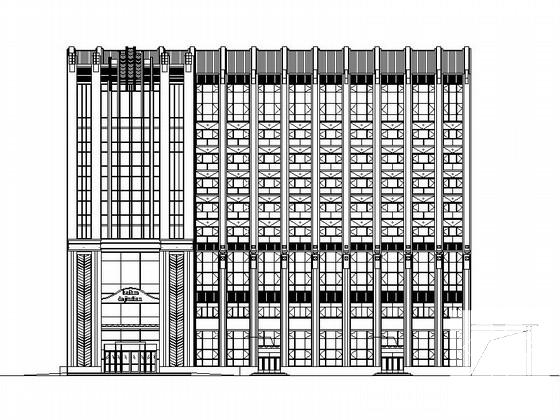 9层现代风格商务酒店建筑设计CAD施工图纸（2016最新资料） - 1