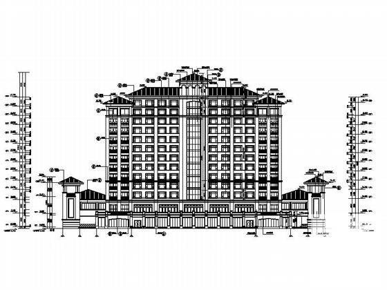 13层现代风格星级酒店建筑设计CAD施工图纸(节点详图) - 4