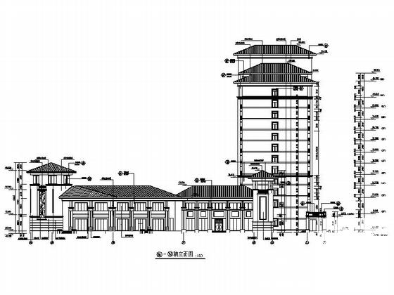 13层现代风格星级酒店建筑设计CAD施工图纸(节点详图) - 5