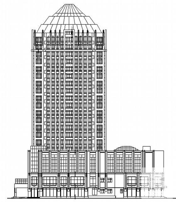 国际20层商城建筑施工CAD图纸 - 1