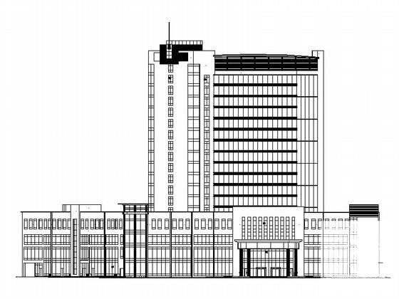 17层四星级大酒店建筑施工CAD图纸 - 1