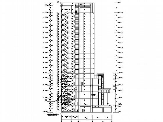 17层四星级大酒店建筑施工CAD图纸 - 2