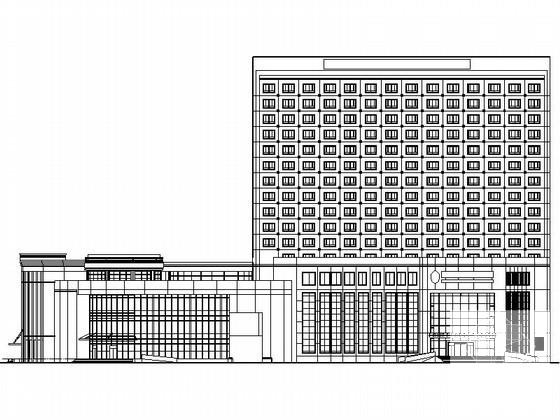 16层四星级宾馆酒店建筑施工CAD图纸 - 1