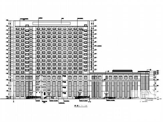 16层四星级宾馆酒店建筑施工CAD图纸 - 5