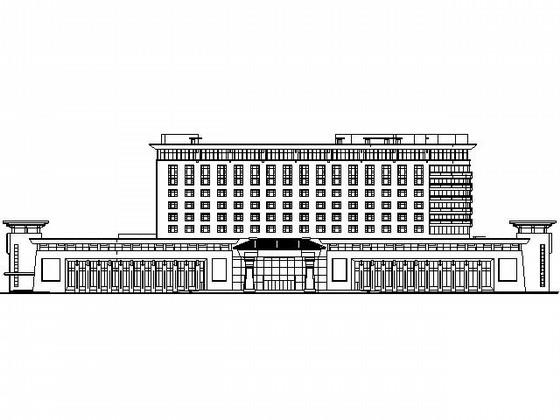 12层简欧风格的五星级酒店建筑施工CAD图纸(钢筋混凝土结构) - 1