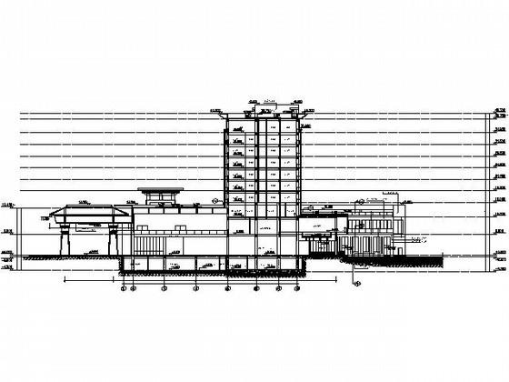 12层简欧风格的五星级酒店建筑施工CAD图纸(钢筋混凝土结构) - 2