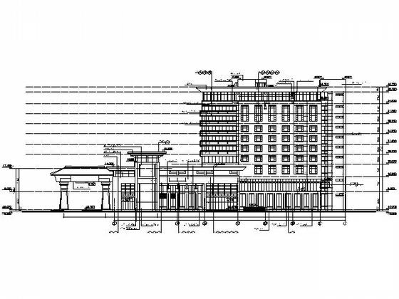 12层简欧风格的五星级酒店建筑施工CAD图纸(钢筋混凝土结构) - 5