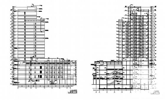 19层国际酒店建筑施工CAD图纸(框架剪力墙结构) - 2