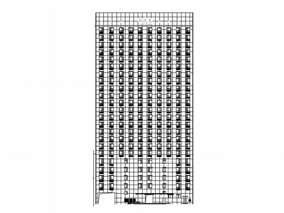 现代风格23层酒店式公寓楼建筑施工CAD图纸 - 1