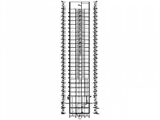 现代风格23层酒店式公寓楼建筑施工CAD图纸 - 2