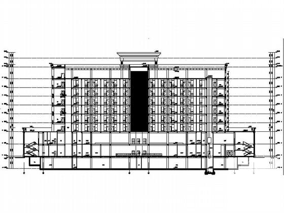 机场地块8层现代风格商务酒店建筑设计CAD施工图纸（知名建筑设计院） - 2