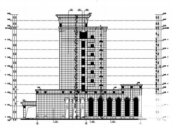 机场地块8层现代风格商务酒店建筑设计CAD施工图纸（知名建筑设计院） - 5