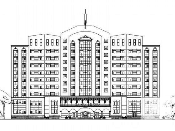 现代风格五星级高层大酒店建筑设计扩初图纸(平面图) - 1