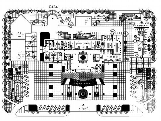 现代风格五星级高层大酒店建筑设计扩初图纸(平面图) - 3