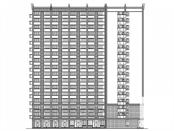17层现代风格商务酒店设计CAD施工图纸 - 1