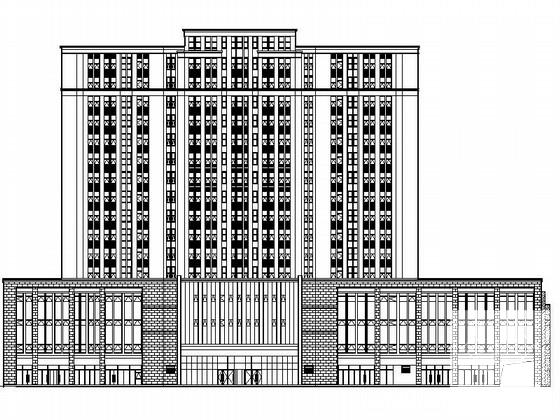 现代风格高层酒店建筑设计CAD施工图纸 - 1