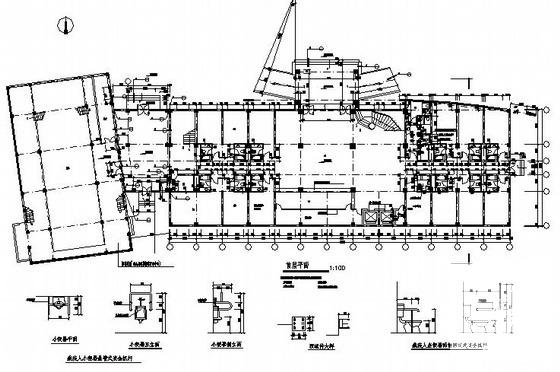 4层宾馆建筑施工CAD图纸(卫生间详图) - 3