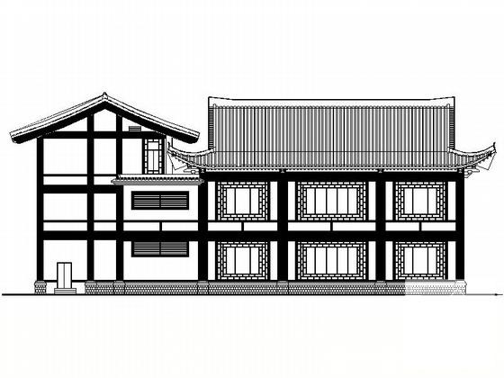 框架结构4层酒店建筑施工CAD图纸（A楼） - 2