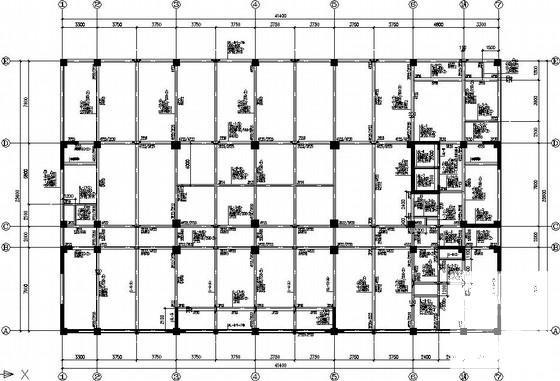 地下1层地上13层框剪商贸大厦结构CAD施工图纸(边缘构件配筋) - 3