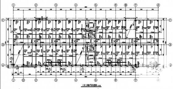4层框架办公楼结构CAD施工图纸（独立基础、梯屋面） - 1