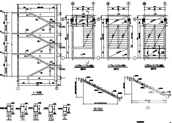 4层框架办公楼结构CAD施工图纸（独立基础、梯屋面） - 4