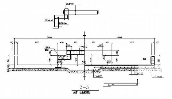 大酒店景观工程结构CAD施工图纸（水景、花架、保安亭） - 1