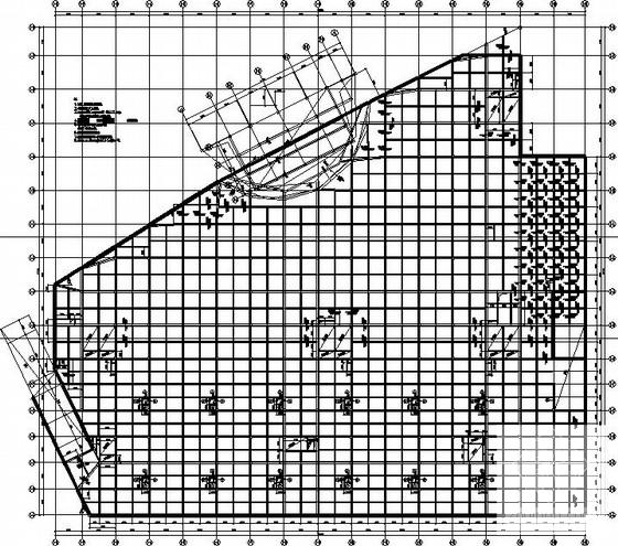 博物馆地下室剪力墙结构CAD施工图纸(护壁钻孔桩)(平面布置图) - 2