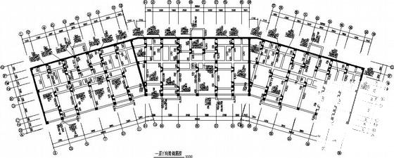 4层底框砖混桩基斜坡屋顶住宅结构CAD施工图纸(楼梯大样图) - 1