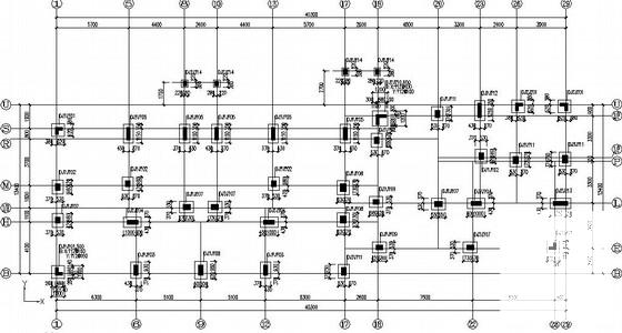 7层带车库异形柱框架住宅楼结构CAD施工图纸(坡屋顶平法表示) - 1