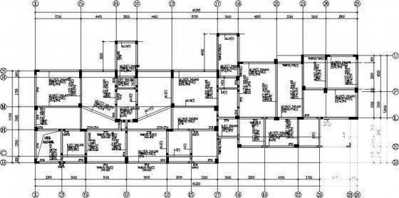 7层带车库异形柱框架住宅楼结构CAD施工图纸(坡屋顶平法表示) - 2