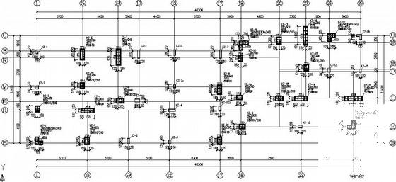 7层带车库异形柱框架住宅楼结构CAD施工图纸(坡屋顶平法表示) - 3