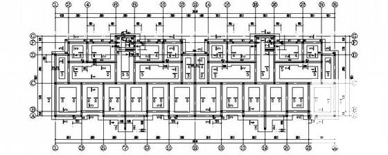 6层框架结构住宅楼结构CAD施工图纸（坡屋面条基） - 1