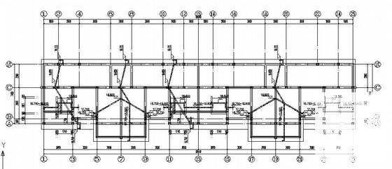 6层框架结构住宅楼结构CAD施工图纸（坡屋面条基） - 3