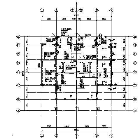 3层框架住宅楼结构CAD施工图纸（坡屋面） - 2