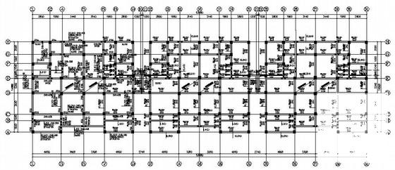3层钢筋混凝土框架住宅楼结构CAD施工图纸(基础平面图) - 1