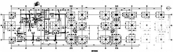 8度区4层框架结构中学教学楼结构CAD施工图纸(带夹层含人防) - 1