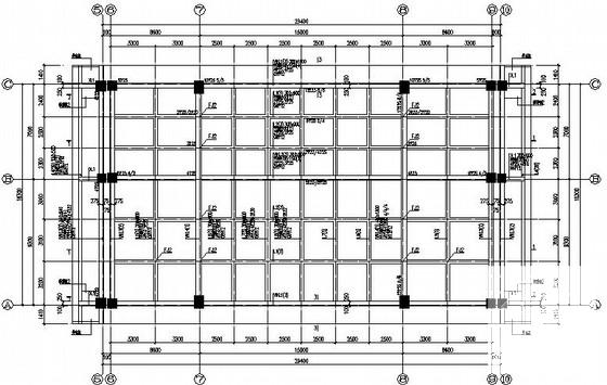 8度区4层框架结构中学教学楼结构CAD施工图纸(带夹层含人防) - 3