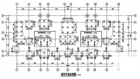 10层剪力墙结构住宅楼结构CAD施工图纸(桩基础坡屋顶) - 1