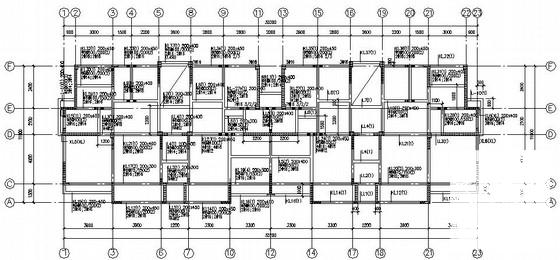 10层剪力墙结构住宅楼结构CAD施工图纸(桩基础坡屋顶) - 2