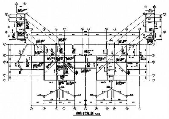 10层剪力墙结构住宅楼结构CAD施工图纸(桩基础坡屋顶) - 3