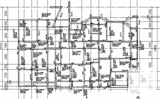 24层剪力墙结构住宅楼结构CAD施工图纸（筏型基础）(平面布置图) - 1