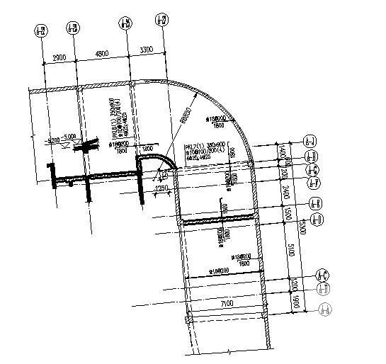 框架地下室结构CAD施工图纸（管桩基础） - 4